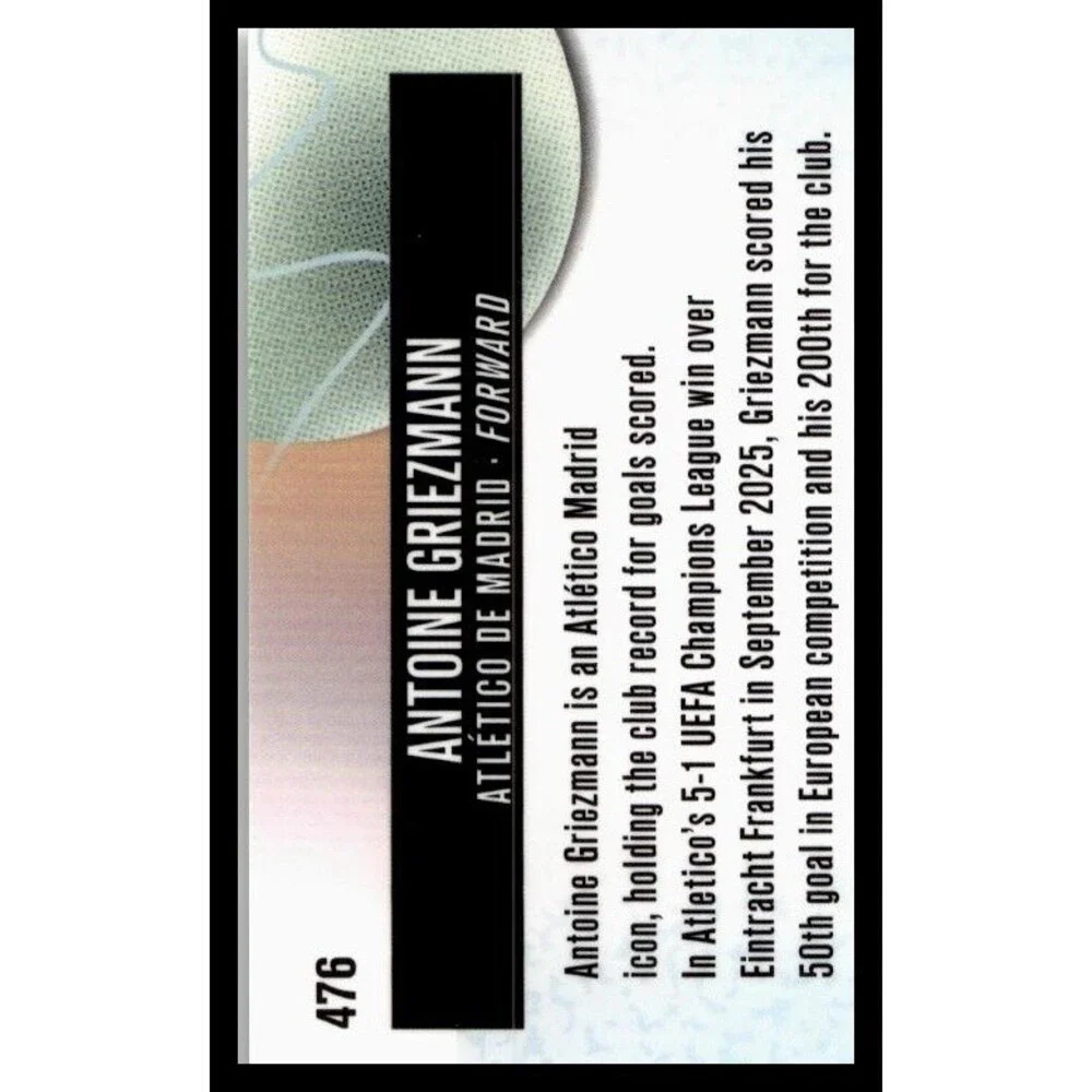 2026 Topps Finest Antoine Griezmann #476 Atletico Madrid Rare